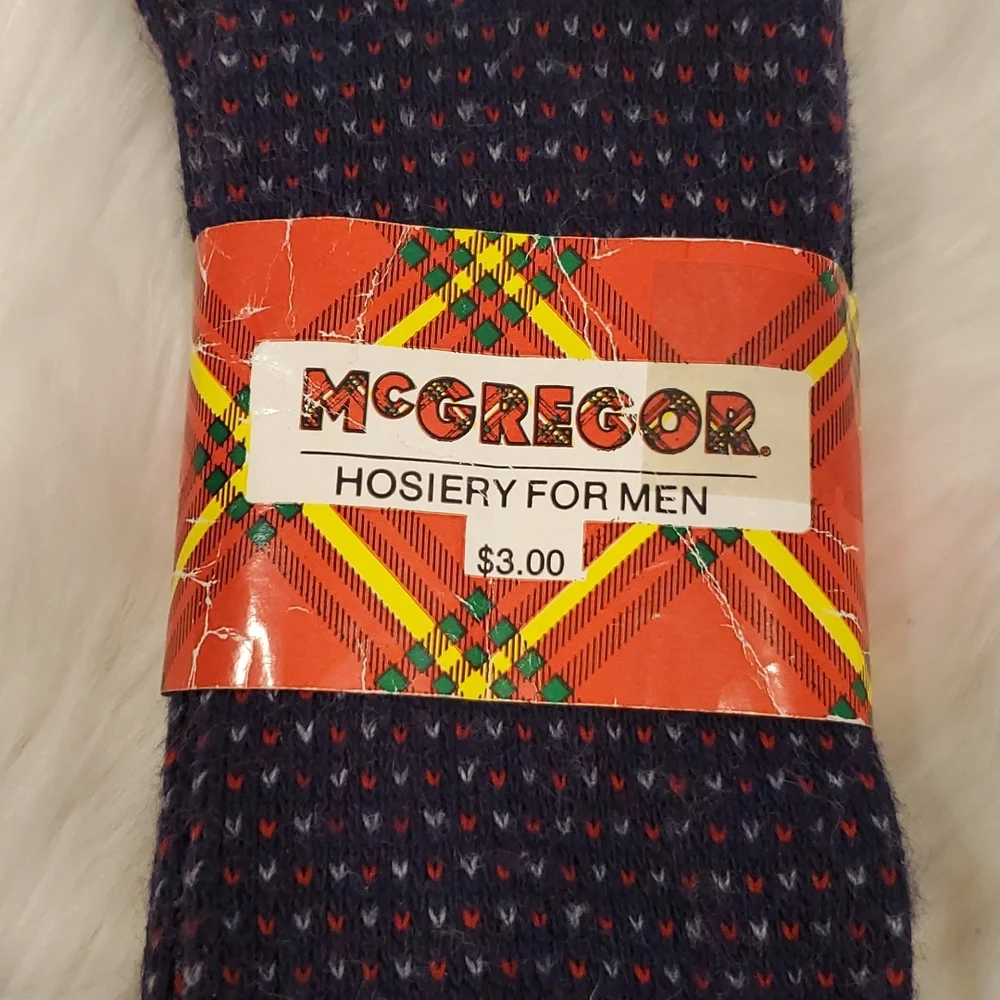 Vintage 1980s McGregor Hosiery for men socks New Fits 10-13